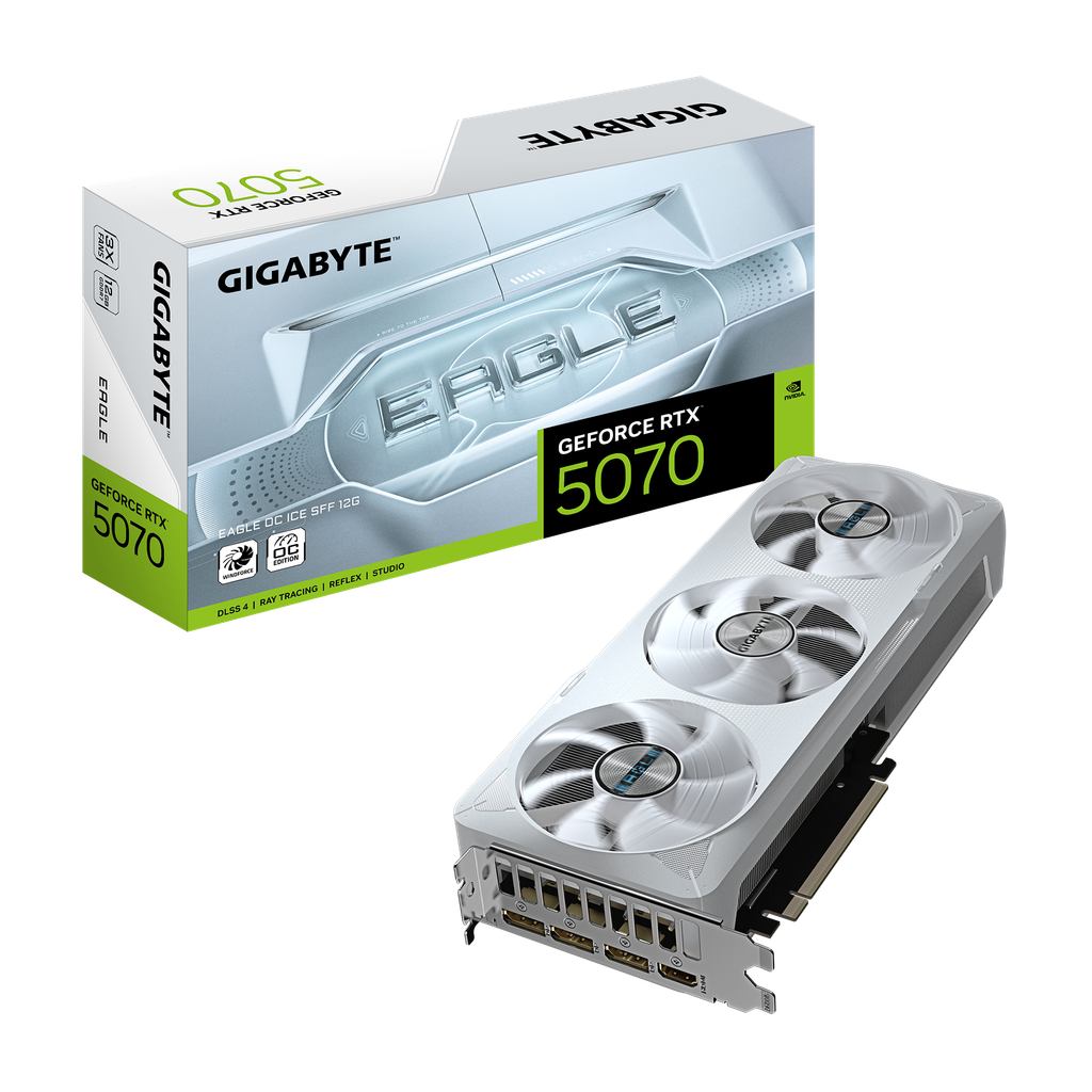 VGA GIGABYTE GeForce RTX™ 5070 EAGLE OC ICE SFF 12G