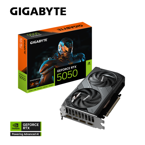 VGA GIGABYTE GeForce RTX™ 5050 WINDFORCE OC 8G