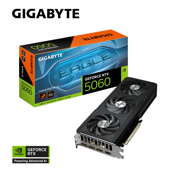 VGA GIGABYTE GeForce RTX™ 5060 EAGLE MAX OC 8G