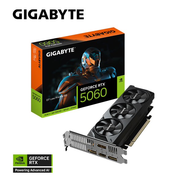 VGA GIGABYTE GeForce RTX™ 5060 D7 Low Profile 8G