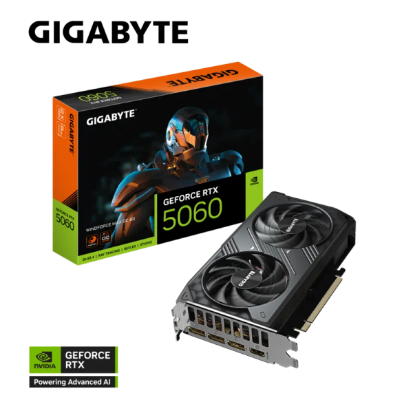VGA GIGABYTE GeForce RTX™ 5060 WINDFORCE MAX OC 8G