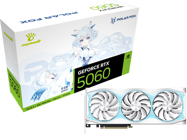 VGA Manli Polar Fox GeForce RTX 5060 OC 8GB GDDR7