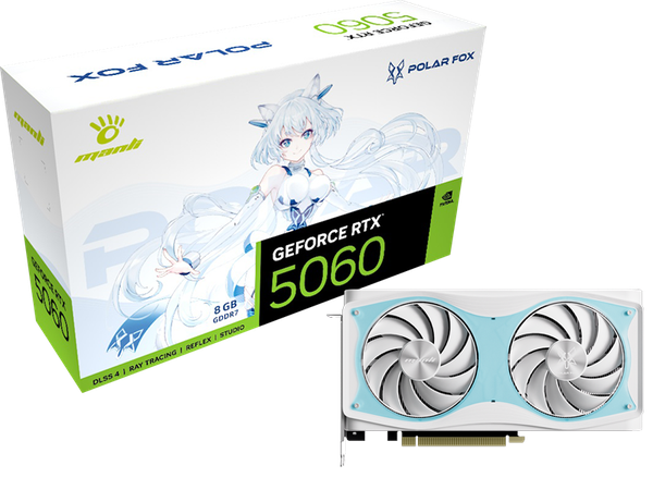VGA Manli Polar Fox GeForce RTX 5060 OC 8GB GDDR7