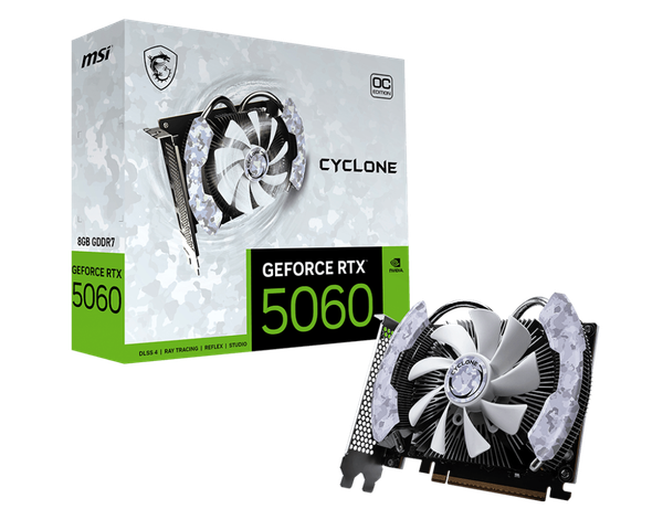 VGA MSI GeForce RTX™ 5060 8G CYCLONE