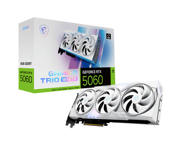 VGA MSI GeForce RTX™ 5060 8G GAMING TRIO WHITE
