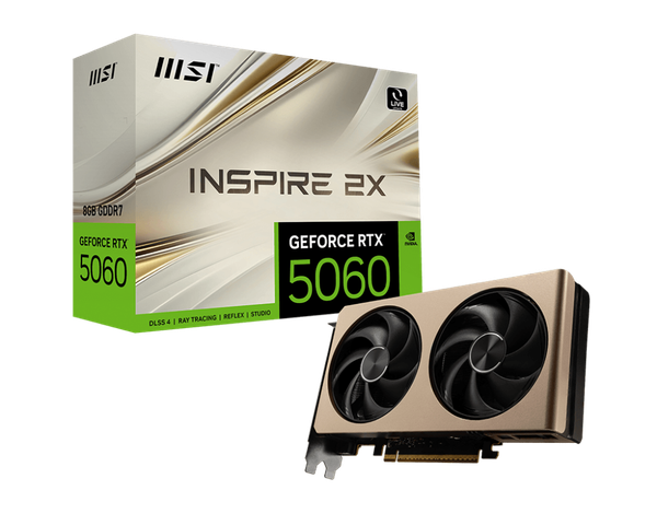 VGA MSI GeForce RTX™ 5060 8G INSPIRE 2X