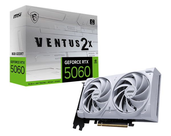 VGA MSI GeForce RTX™ 5060 8G VENTUS 2X WHITE