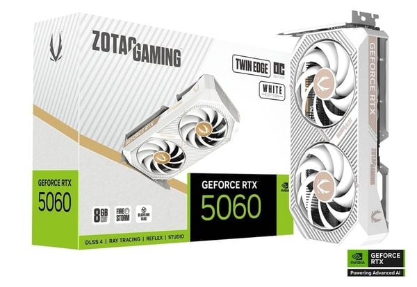 VGA ZOTAC GAMING GeForce RTX 5060 Twin Edge OC White Edition