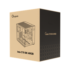 Case Ocypus Iota C70 ARGB (ATX, sẵn 6 Fan ARGB, LCD hiển thị nhiệt độ)