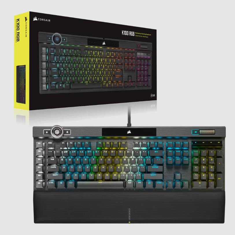 Bàn phím cơ Gaming Corsair K100 RGB Mechanical (CHERRY® MX Speed/ OPX Switch)