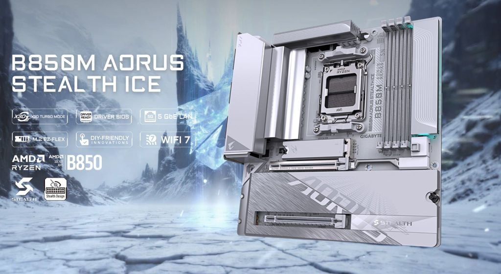 Mainboard Gigabyte B850M AORUS STEALTH ICE