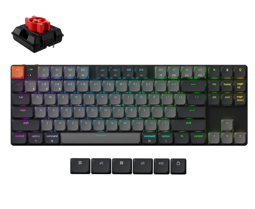 Bàn phím cơ không dây Keychron K1X (Low-Profile, TKL 87 Phím, Bluetooth)