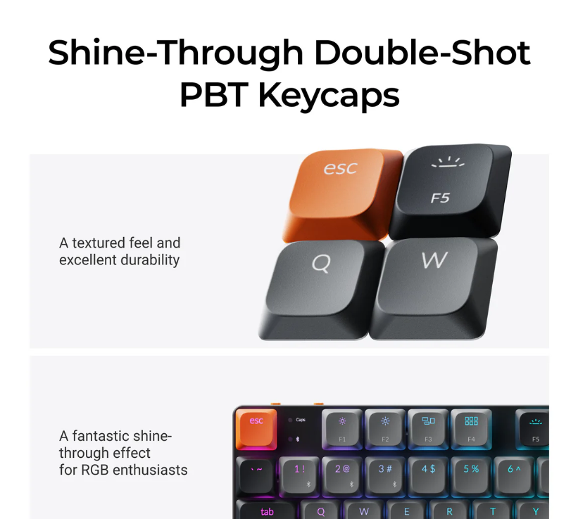 Bàn phím cơ không dây Keychron K1X (Low-Profile, TKL 87 Phím, Bluetooth)