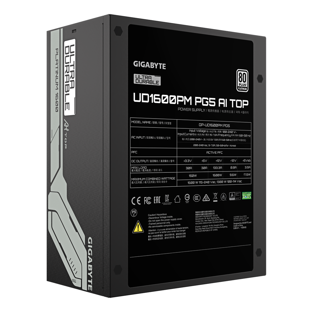 Nguồn GIGABYTE UD1600PM PG5 AI TOP