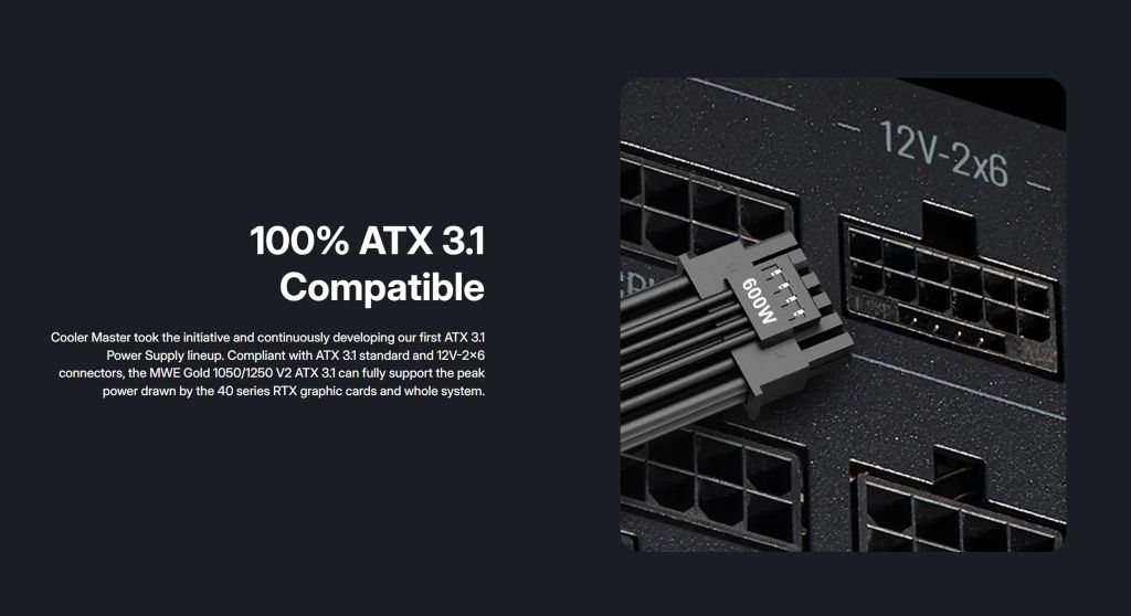 Nguồn Máy Tính Cooler Master MWE Gold 1050 V2 ATX 3.1