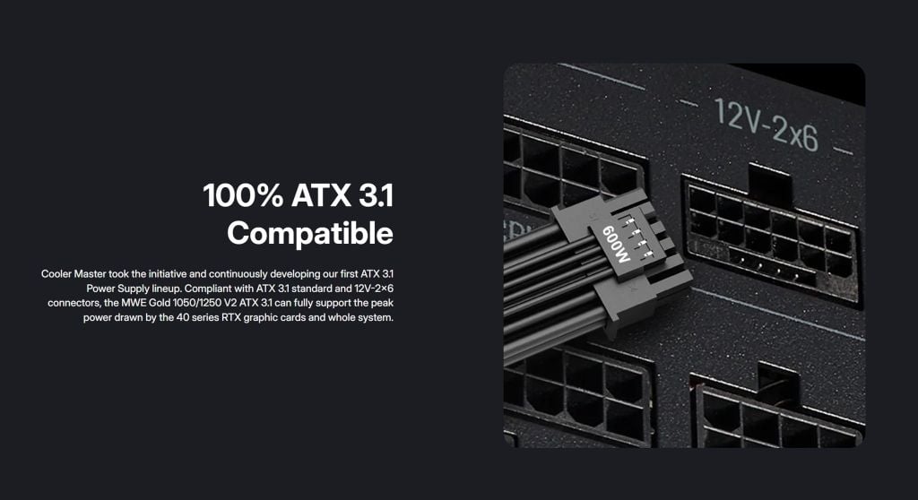 Nguồn Máy Tính Cooler Master MWE Gold 1250 V2 ATX 3.1