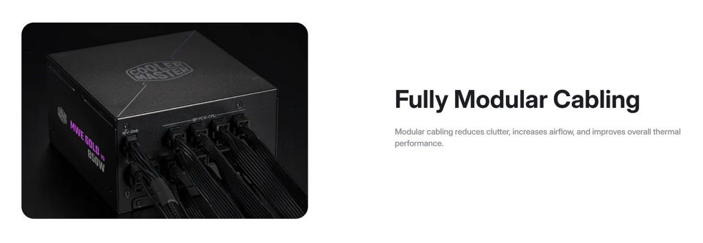 Nguồn Máy Tính Cooler Master MWE Gold 850 V3 ATX 3.1