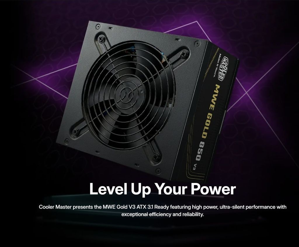 Nguồn Máy Tính Cooler Master MWE GOLD 850 V3 NM FR