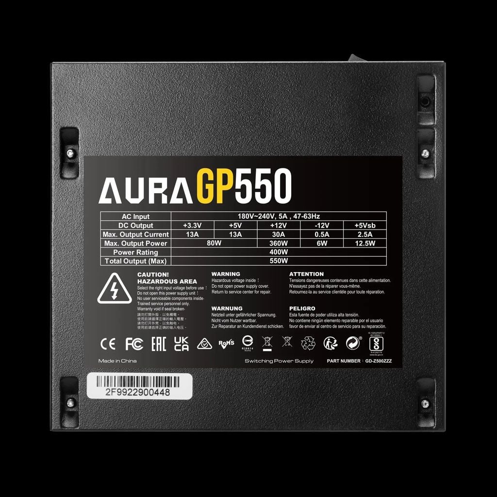 Nguồn máy tính GAMDIAS AURA GP550