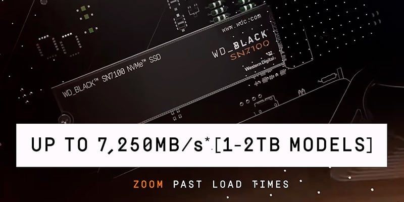 SSD WD Black SN7100 1TB PCIe Gen4 x4 NVMe M.2 2280 WDS100T4X0E