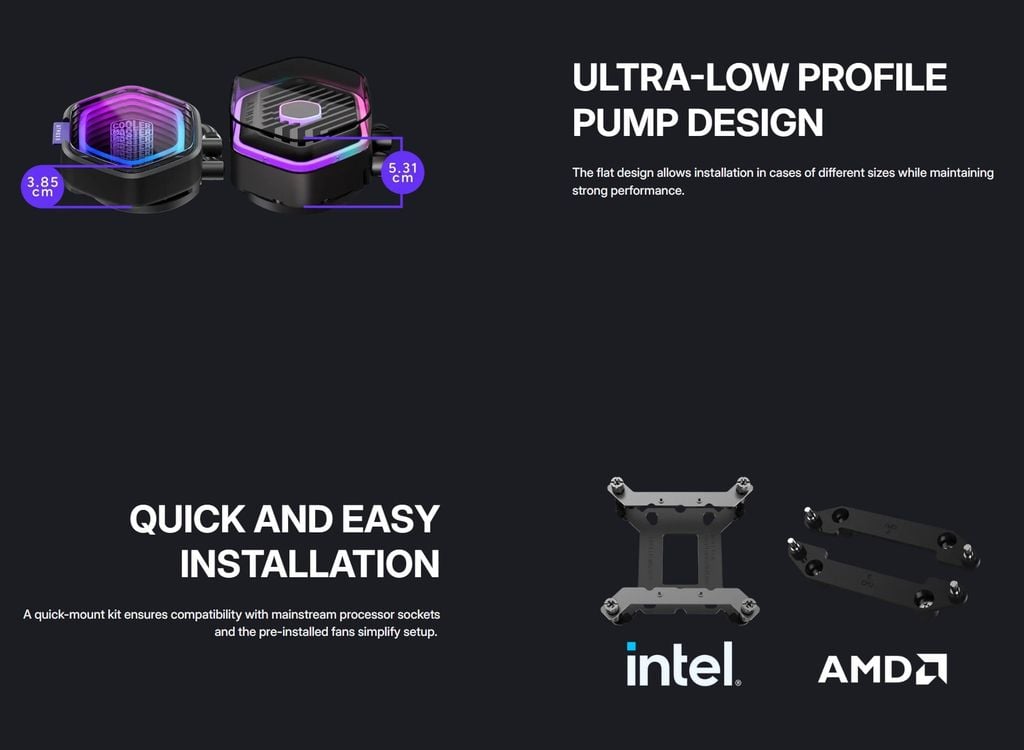 Tản nhiệt nước AIO Cooler Master MasterLiquid 360 Atmos II LCD ARGB