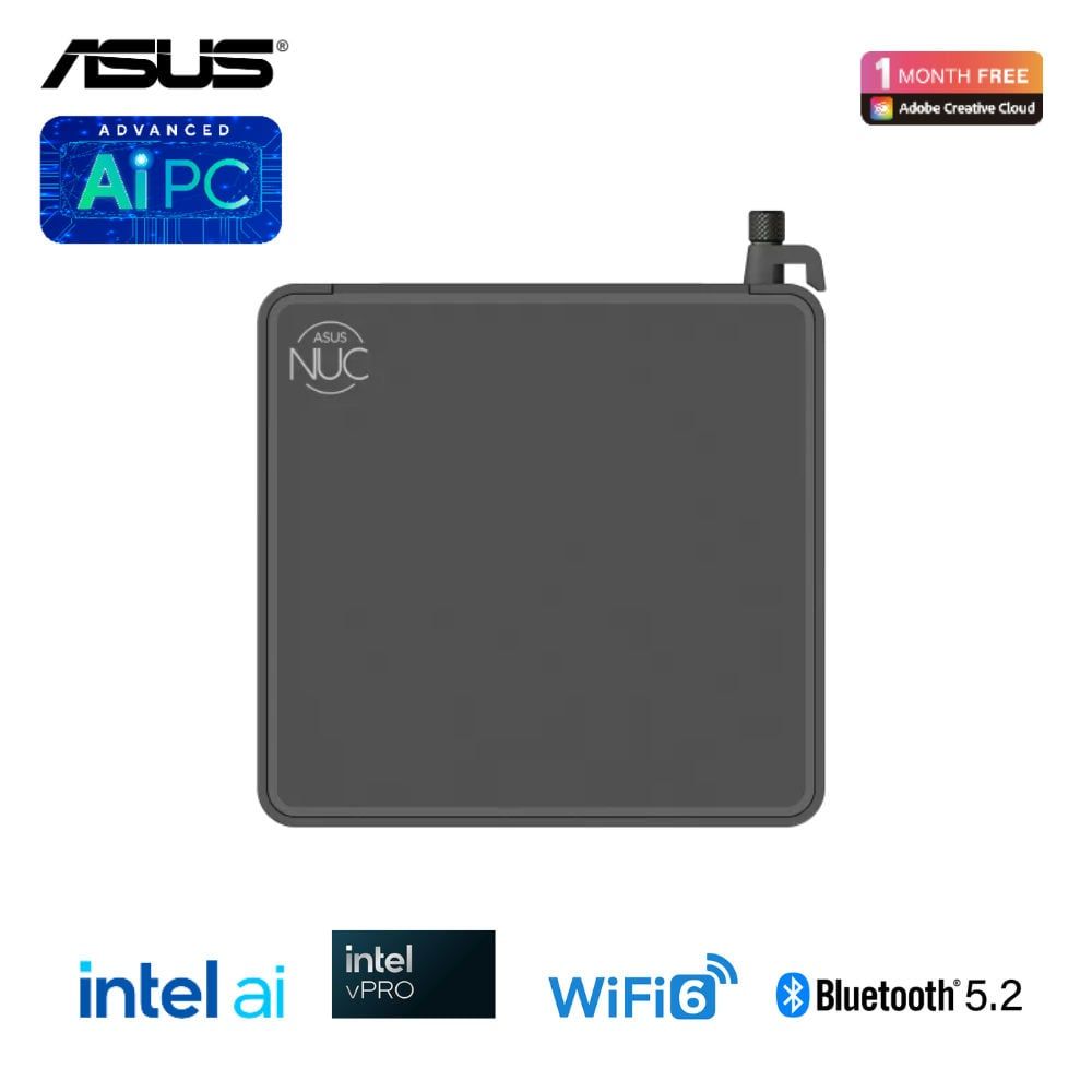 Mini PC Asus NUC 15 Pro Slim BNUC15CRLIP00000 Intel® U300/RAM DDR5 5200/SSD PCIe Gen4x4/WiFi 6, Bluetooth 5.2