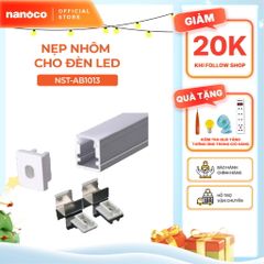 Nẹp nhôm cho đèn LED dây trong nhà Nanoco chiều dài 2m