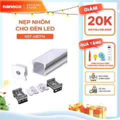 Nẹp nhôm cho đèn LED dây trong nhà Nanoco chiều dài 2m