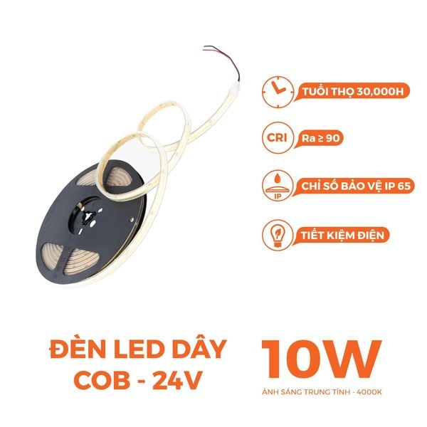 Đèn LED dây COB DC24V 320 led/m Nanoco cuộn 5m model NSTC320*