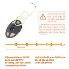 Đèn LED dây COB DC24V 320 led/m Nanoco cuộn 5m model NSTC320*