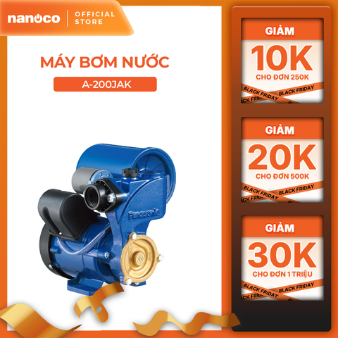 Máy bơm nước Panasonic dòng bơm tăng áp model A-200JAK (công suất 200W) - KHÔNG BAO GỒM LẮP ĐẶT
