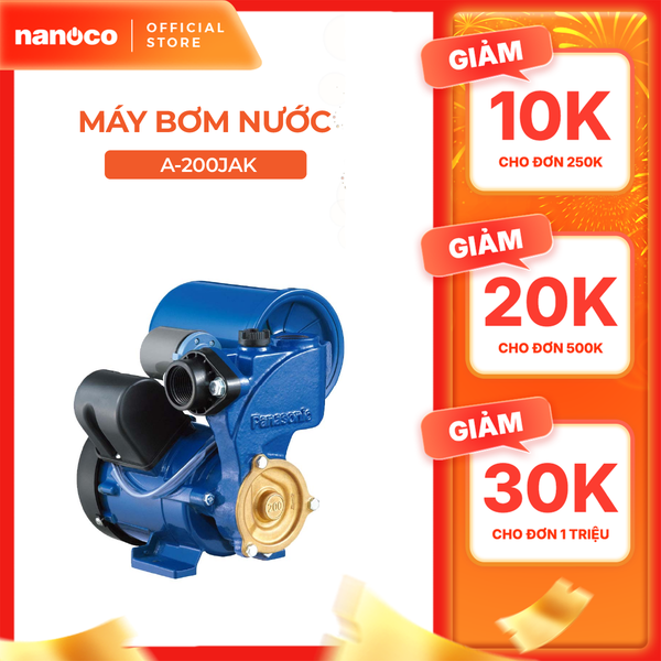 Máy bơm nước Panasonic dòng bơm tăng áp model A-200JAK (công suất 200W) - KHÔNG BAO GỒM LẮP ĐẶT