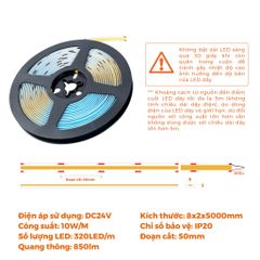 Đèn LED dây COB DC24V 320 led/m Nanoco cuộn 5m model NSTC320*