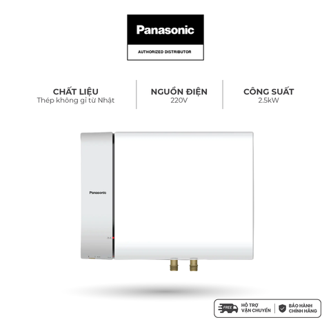 Máy nước nóng gián tiếp Panasonic DH-**HBMVWL Incoloy, ruột bình thép không gỉ, ELB chống giật - KHÔNG GỒM PHÍ LẮP