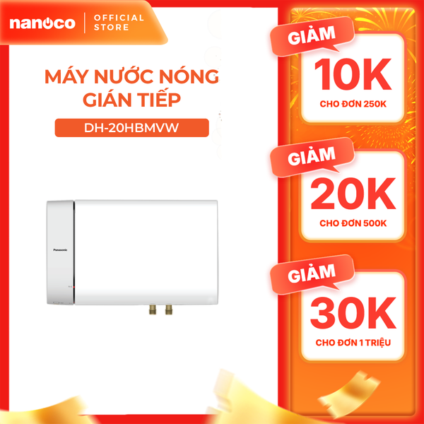 Máy nước nóng gián tiếp Panasonic model DH-HBMVW (công suất 2500W) - KHÔNG BAO GỒM CHI PHÍ LẮP ĐẶT