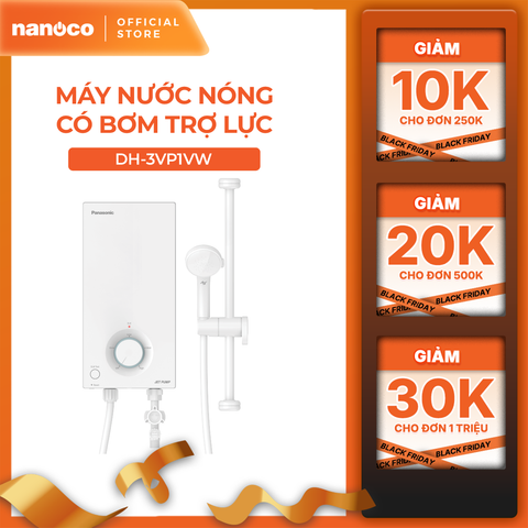 Máy nước nóng Panasonic model DH-3VP1VW/ DH-3VS1VW dòng V- Series (3500W, màu trắng) - KO GỒM CP LẮP