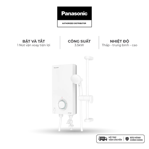 Máy nước nóng Panasonic model DH-3VP1VW/ DH-3VS1VW dòng V- Series (3500W, màu trắng) - KO GỒM CP LẮP