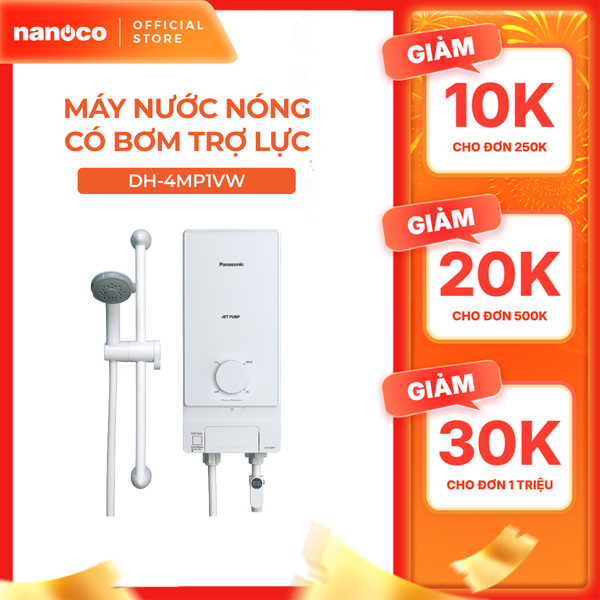 Máy nước nóng trực tiếp Panasonic model DH-4MP1VW/ DH-4MS1VW  ( 4500W, màu trắng) - KHÔNG GỒM CP LẮP
