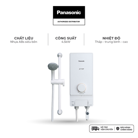 Máy nước nóng trực tiếp Panasonic model DH-4MP1VW/ DH-4MS1VW  ( 4500W, màu trắng) - KHÔNG GỒM CP LẮP