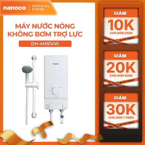 Máy nước nóng trực tiếp Panasonic model DH-4MP1VW/ DH-4MS1VW  ( 4500W, màu trắng) - KHÔNG GỒM CP LẮP