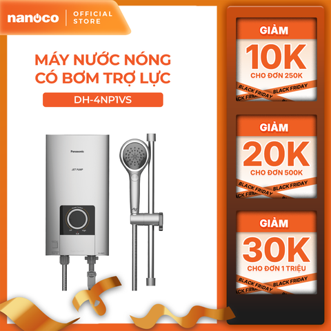 Máy nước nóng Panasonic DH-4NP1VS dòng cao cấp  (4500W, có bơm trợ lực) - KHÔNG GỒM PHÍ LẮP