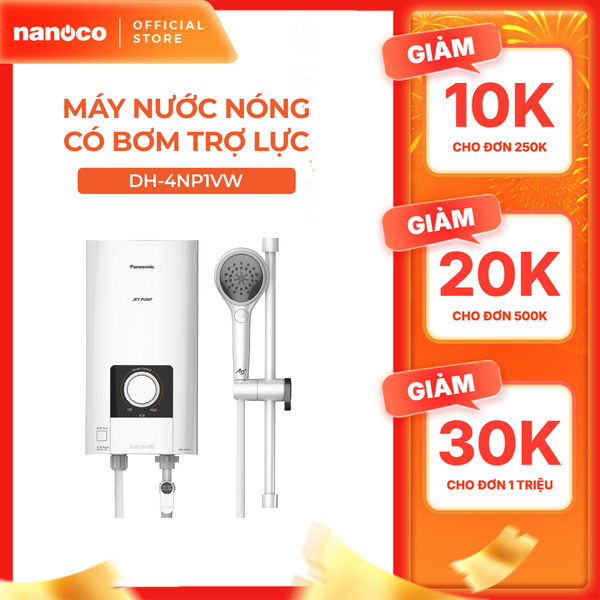 Máy nước nóng Panasonic DH-4NP1VW dòng cao cấp  (4500W, có bơm trợ lực) - KHÔNG GỒM CHI PHÍ LẮP ĐẶT