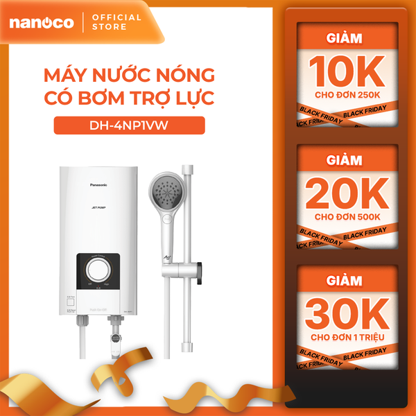 Máy nước nóng Panasonic DH-4NP1VW dòng cao cấp  (4500W, có bơm trợ lực) - KHÔNG GỒM CHI PHÍ LẮP ĐẶT