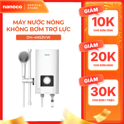 Máy nước nóng Panasonic DH-4NS3VW (trực tiếp vô cấp, công suất 4500W) - KHÔNG GỒM CHI PHÍ LẮP ĐẶT