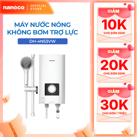 Máy nước nóng Panasonic DH-4NS3VW (trực tiếp vô cấp, công suất 4500W) - KHÔNG GỒM CHI PHÍ LẮP ĐẶT