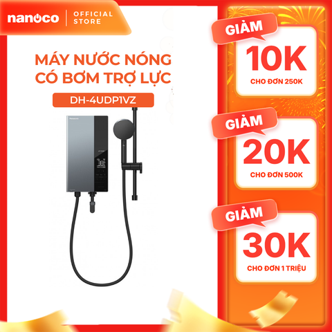 Máy nước nóng Panasonic model DH-4UDP1VZ/ DH-4UD1VZ màu đen xanh (bơm và không bơm) - KO GỒM CP LẮP