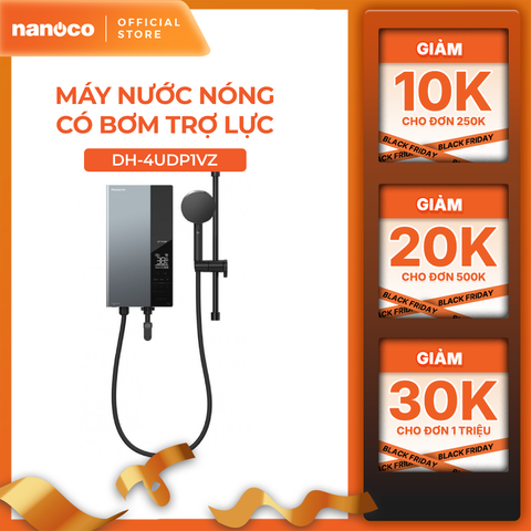 Máy nước nóng Panasonic model DH-4UDP1VZ/ DH-4UD1VZ màu đen xanh (bơm và không bơm) - KO GỒM CP LẮP