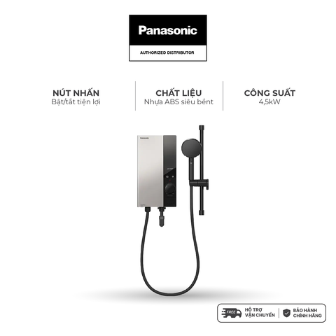 Máy nước nóng Panasonic model DH-4UP1VW/ DH-4UP1VS có bơm trợ lực(4500W, màu trắng/ xám)-KO BG CPLẮP