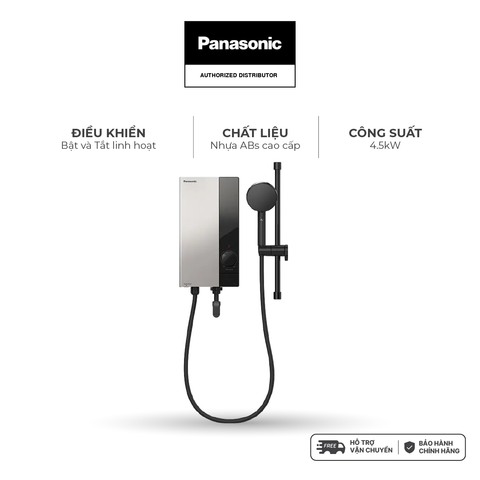 Máy nước nóng Panasonic model DH-4US1VW/ DH-4US1VS màu trắng, bạc công suất 4500W - KO GỒM PHÍ LẮP