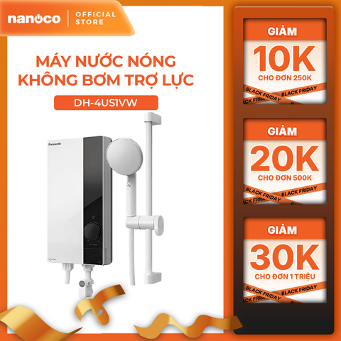 Máy nước nóng Panasonic model DH-4US1VW/ DH-4US1VS màu trắng, bạc công suất 4500W - KO GỒM PHÍ LẮP
